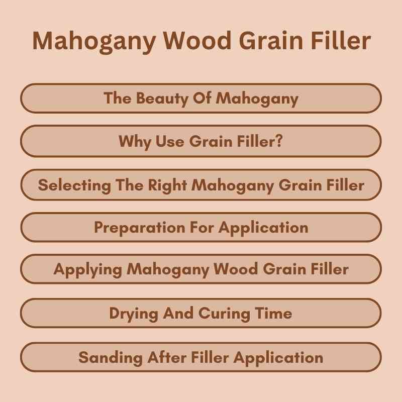 Mahogany Wood Grain Filler