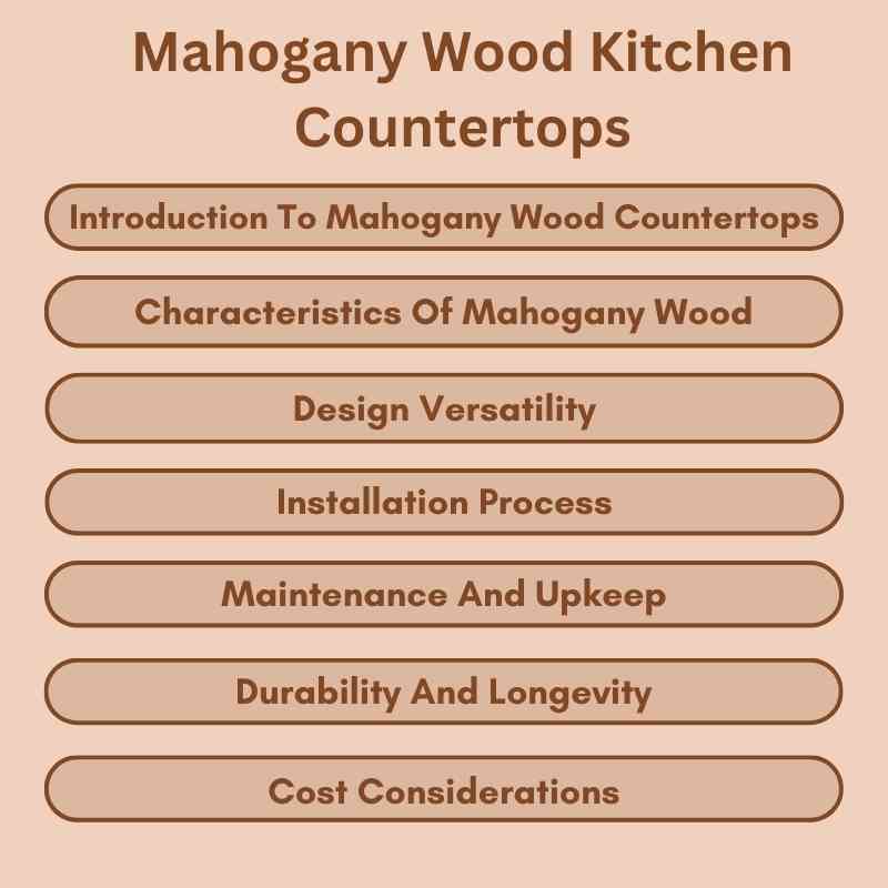 Mahogany Wood Kitchen Countertops