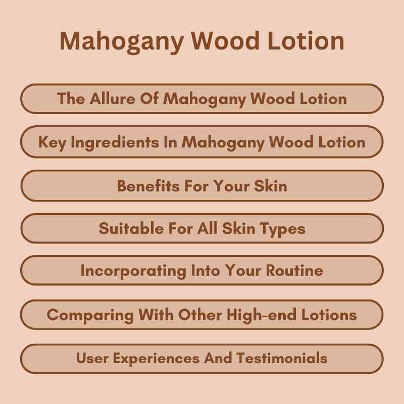 Mahogany Wood Lotion