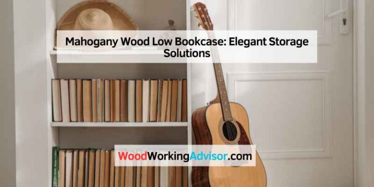 Mahogany Wood Low Bookcase