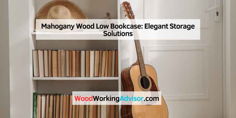 Mahogany Wood Low Bookcase