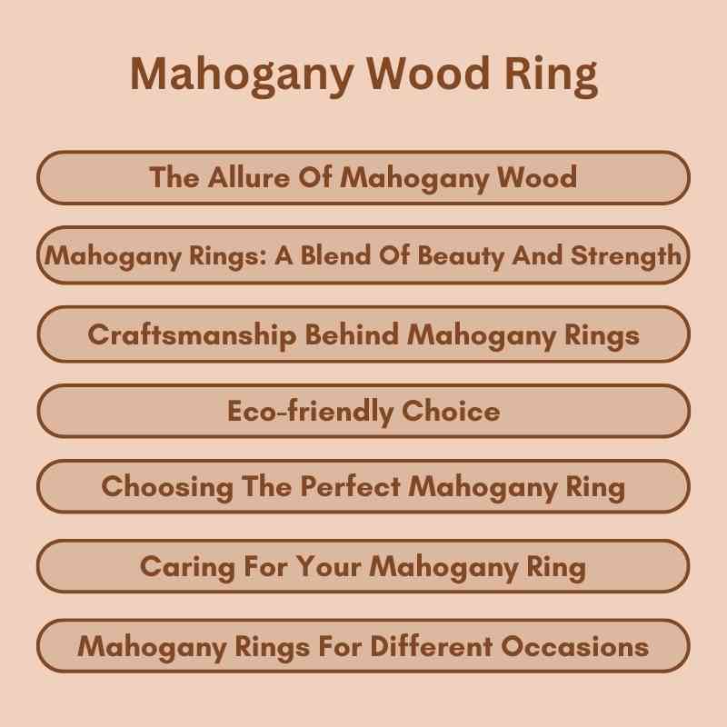 Mahogany Wood Ring