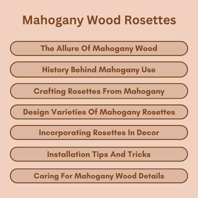 Mahogany Wood Rosettes