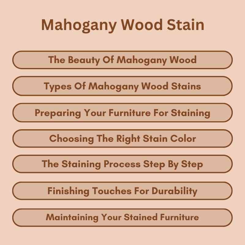 Mahogany Wood Stain