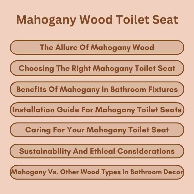 Mahogany Wood Toilet Seat