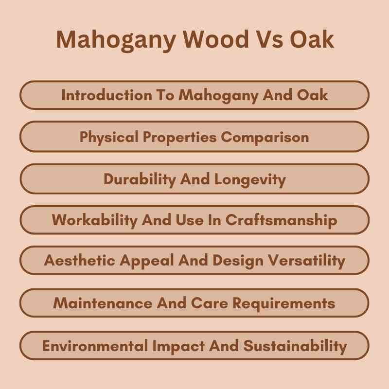 Mahogany Wood Vs Oak