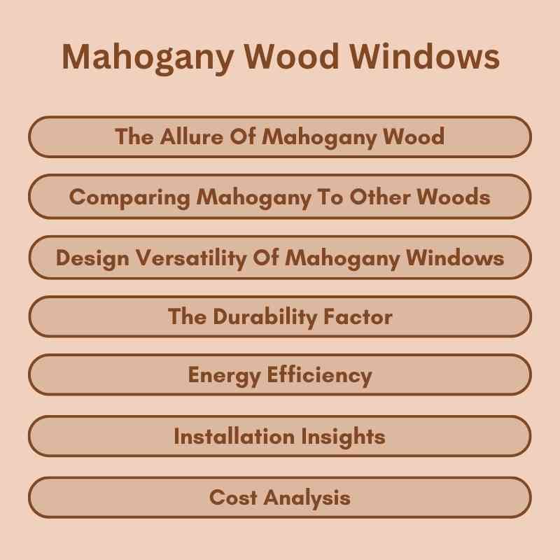 Mahogany Wood Windows