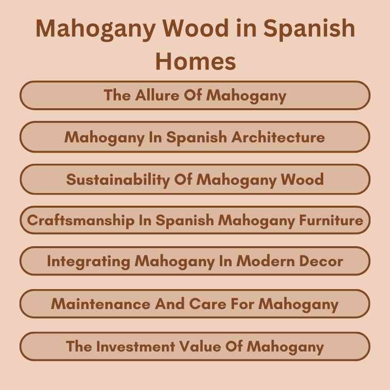 Mahogany Wood in Spanish Homes