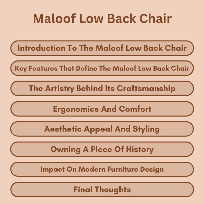 Maloof Low Back Chair