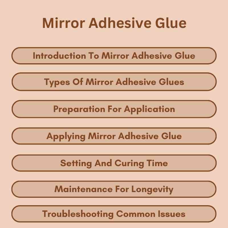 Mirror Adhesive Glue