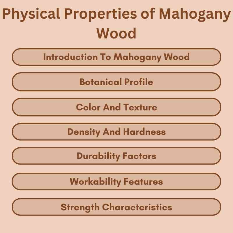 Physical Properties of Mahogany Wood