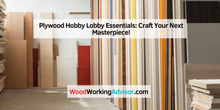 Plywood Hobby Lobby Essentials