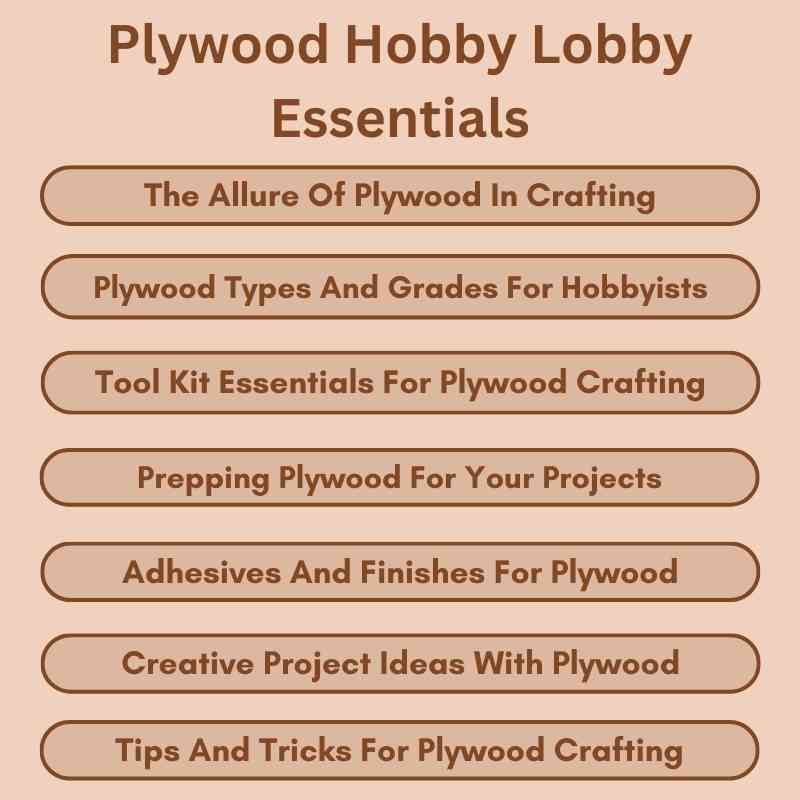 Plywood Hobby Lobby Essentials