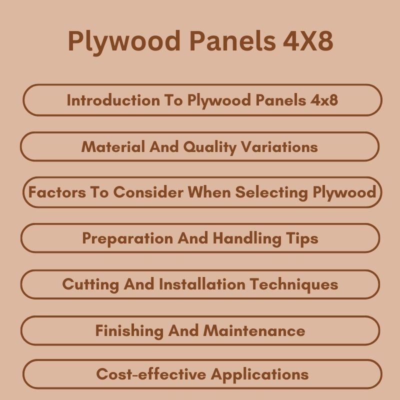 Plywood Panels 4X8