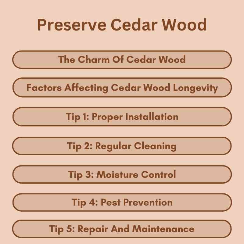 Preserve Cedar Wood