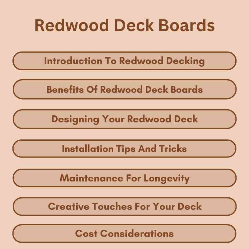 Redwood Deck Boards