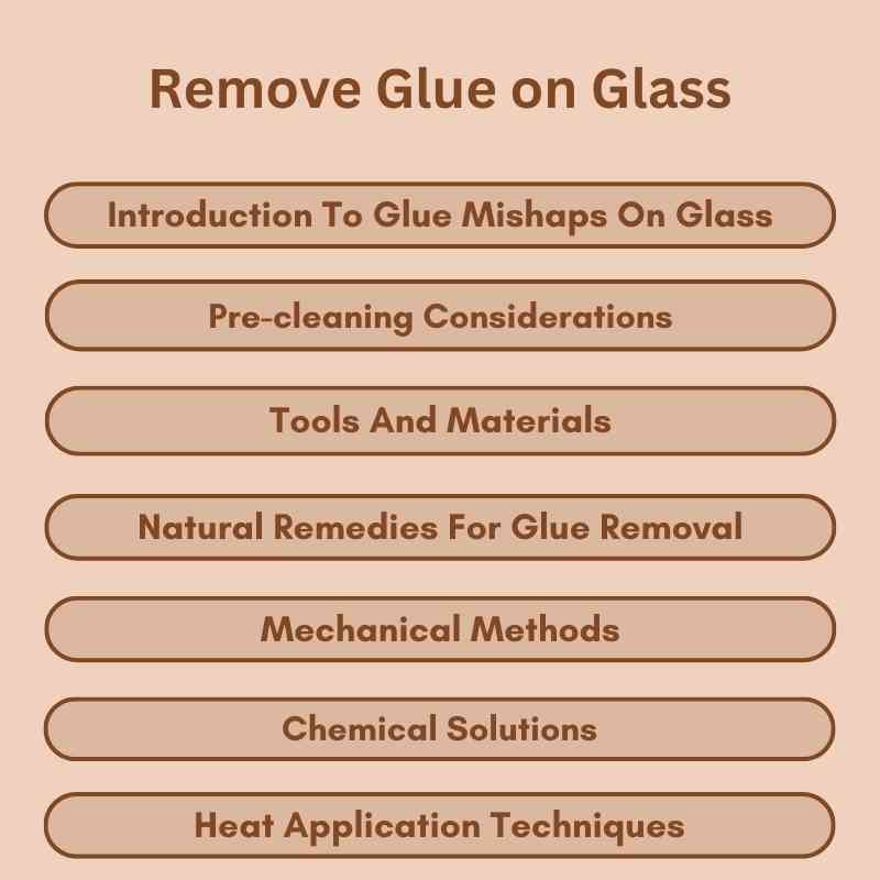 Remove Glue on Glass