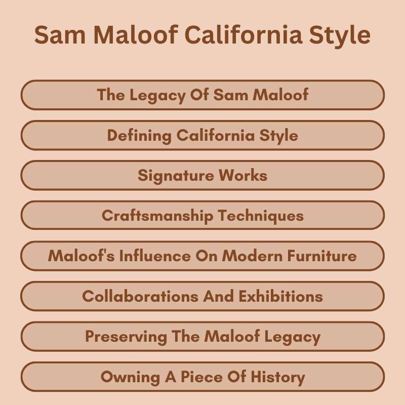 Sam Maloof California Style