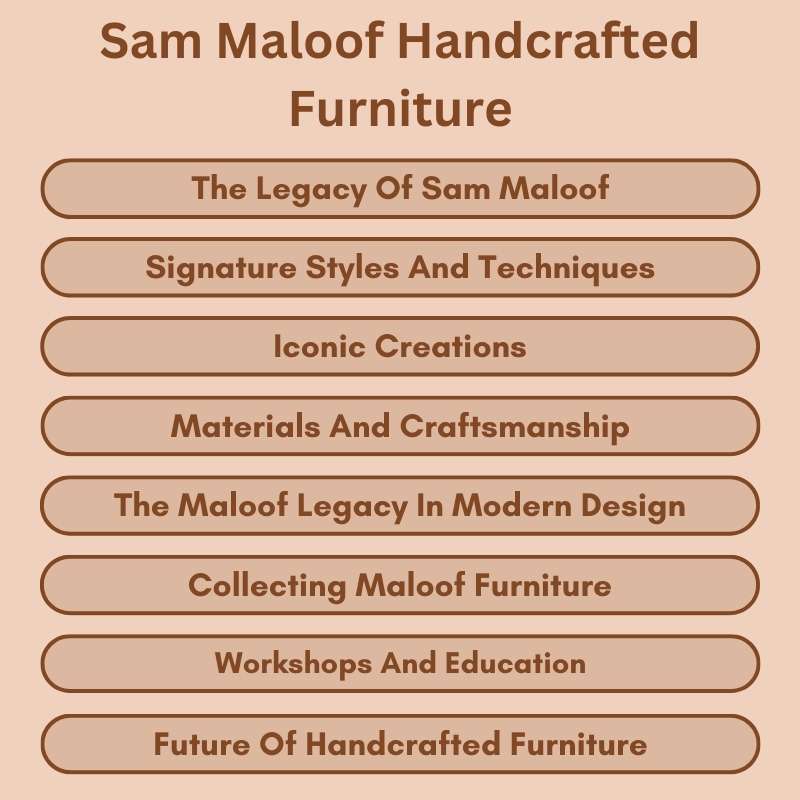 Sam Maloof Handcrafted Furniture