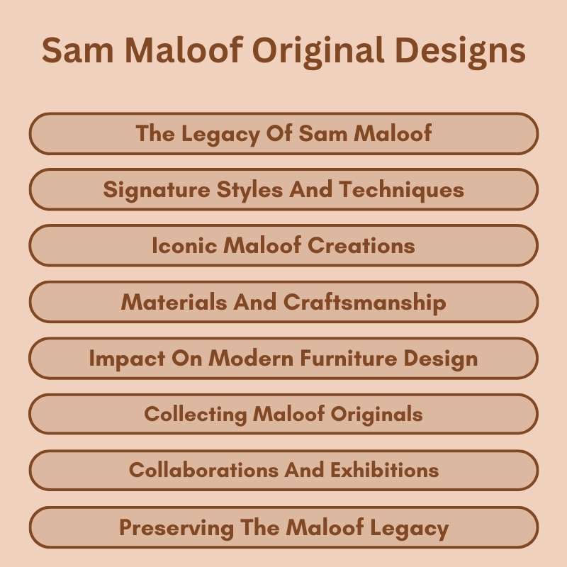 Sam Maloof Original Designs