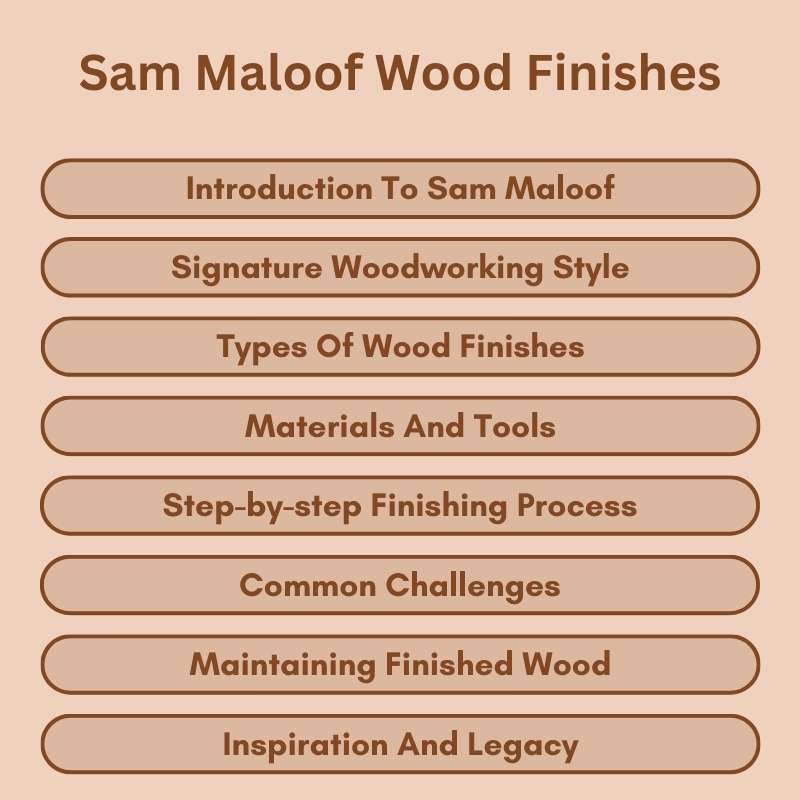 Sam Maloof Wood Finishes