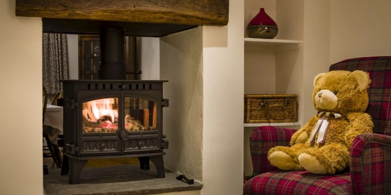 Screened in Porch With Wood Burning Stove