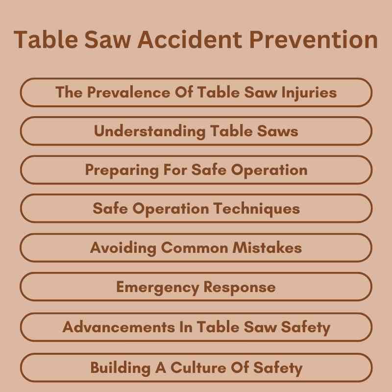 Table Saw Accident Prevention