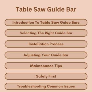 Table Saw Guide Bar: Essential Tips for Precision Cutting