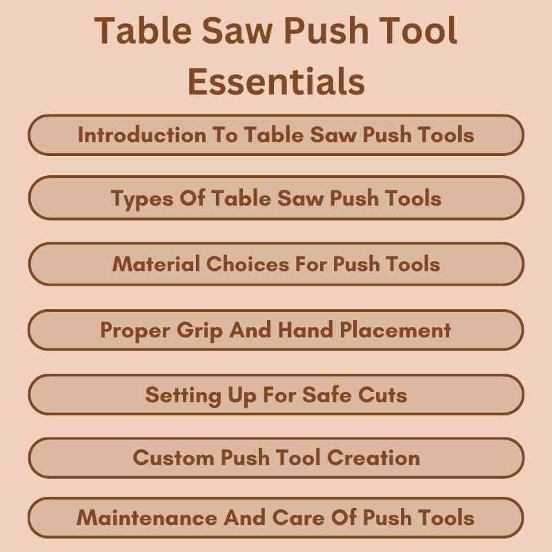 Table Saw Push Tool Essentials