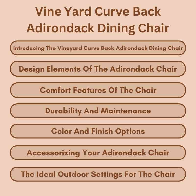 Vine Yard Curve Back Adirondack Dining Chair