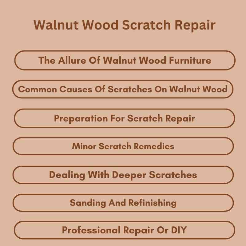 Walnut Wood Scratch Repair