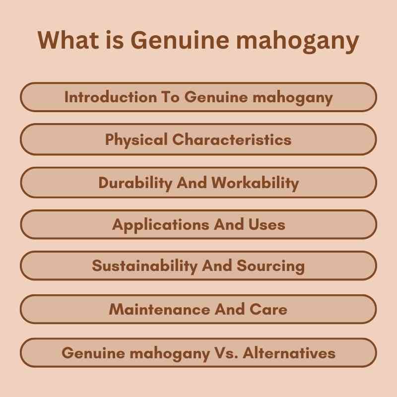 What is Genuine mahogany