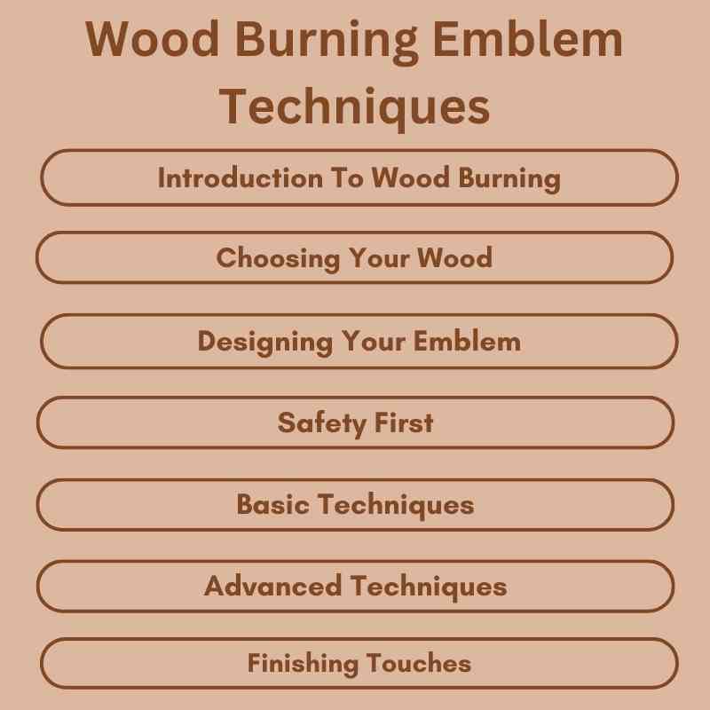 Wood Burning Emblem Techniques