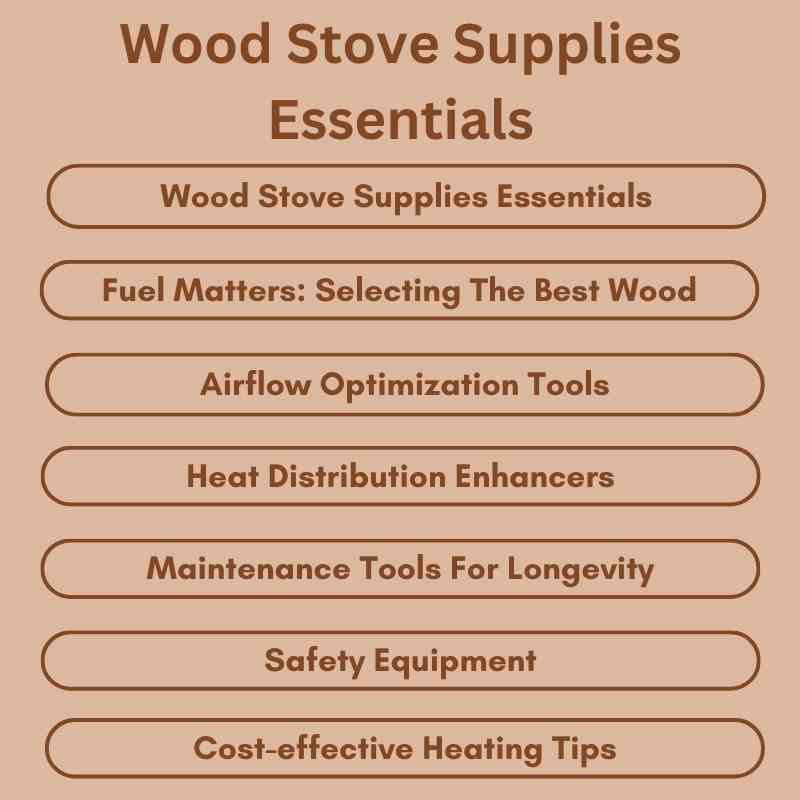 Wood Stove Supplies Essentials