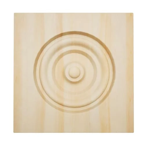 Americraft solid hardwood bullseye rosette corner block