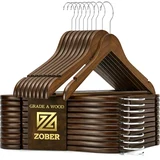 ZOBER Wooden Hangers (20-Pack, Vintage Finish) thumbnail ZOBER Wooden Hangers (20-Pack, Vintage Finish) thumbnail