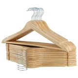 ELONG HOME Solid Wooden Hangers (20-Pack, Chrome Swivel Hook) thumbnail ELONG HOME Solid Wooden Hangers (20-Pack, Chrome Swivel Hook) thumbnail