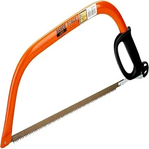 Bahco 24-inch Ergo bow saw with orange tubular steel frame
