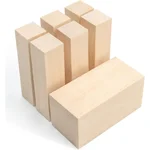 BeaverCraft basswood carving blocks 7-piece set, unfinished and knot-free