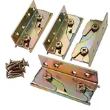 Heavy duty non-mortise wood bed rail brackets and hardware Heavy duty non-mortise wood bed rail brackets and hardware