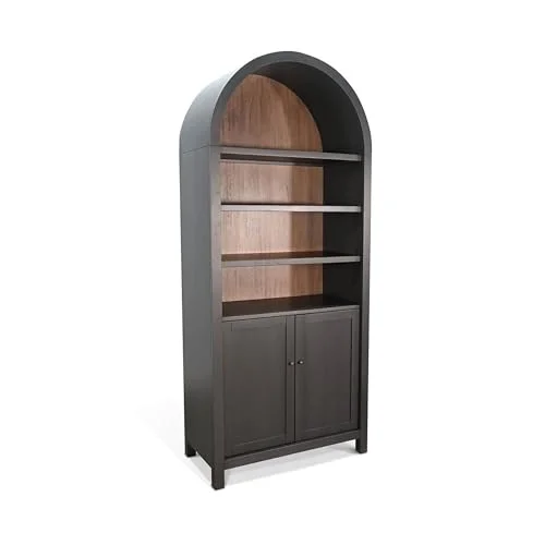 Benzara solid mahogany wood display cabinet