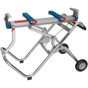 Bosch T4B gravity-rise miter saw stand with wheels and universal mounts
