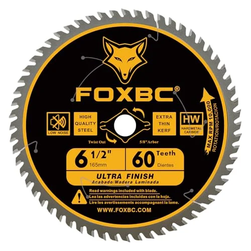 FOXBC 60-Tooth Fine Finish Circular Saw Blade
