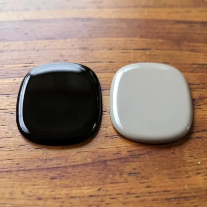 side-by-side comparison of glossy lacquer finish and satin polyurethane finish on wood