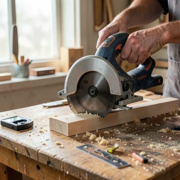 Cutting a beveled angle with a circular saw, no miter saw needed