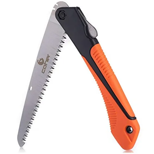 8-inch rugged-blade folding hand saw with ergonomic non-slip handle for camping 8-inch rugged-blade folding hand saw with ergonomic non-slip handle for camping