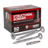 Conquest Structural Wood Screws, 0.275″ x 3″ (Pack of 50) Conquest Structural Wood Screws, 0.275″ x 3″ (Pack of 50)