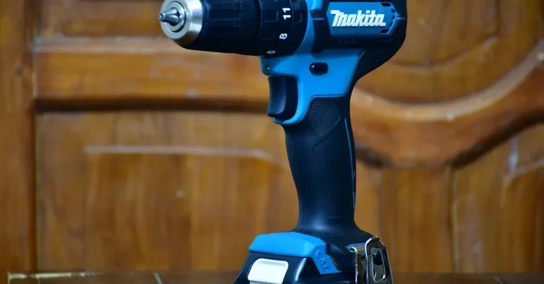 cordless drill with 20V lithium-ion battery pack attached, ready for use