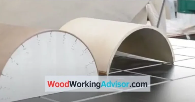 Curved balsa wood shaped into half-pipe forms after steam bending