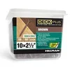Deck Plus #10 x 2-1/2 inch brown deck screws, 5 lb box of 365 with T25 star bit